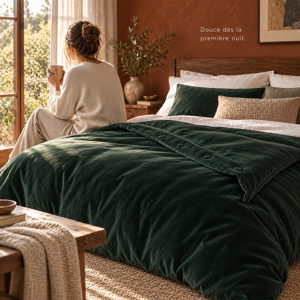 Housse lavable pour couverture lestée — 150 × 200 cm - ho ve v2 02 lit