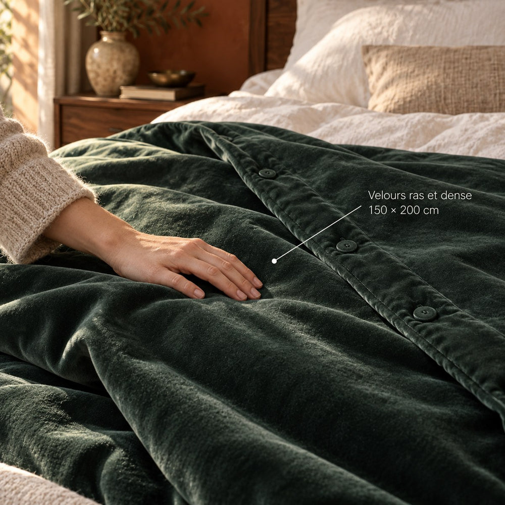 Housse lavable pour couverture lestée — 150 × 200 cm - ho ve v2 03 matiere