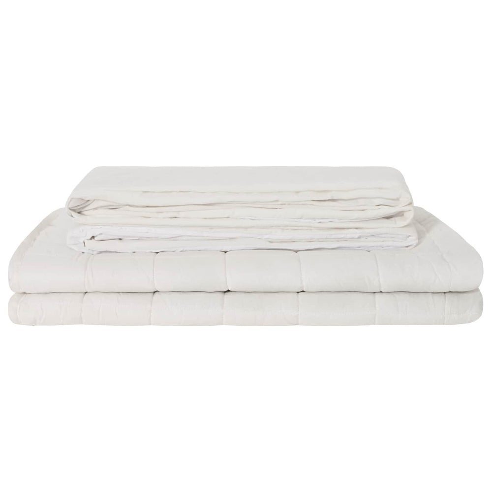 Couverture lestée avec housse blanc #blanc