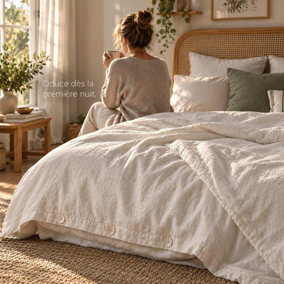 Housse lavable pour couverture lestée — 150 × 200 cm - ho co v2 02 lit