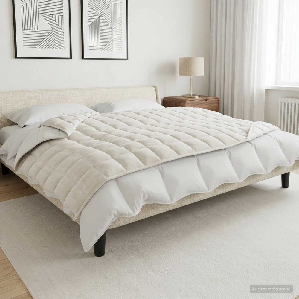 Couverture lestée blanc #blanc